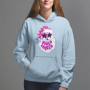 Funny Pink Santa Retro Groovy Funky Disco Christmas Cool Sunglass Hoodie TS09 Light Blue Printyourwear