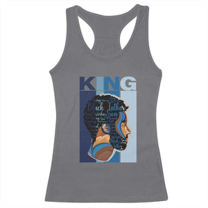 African American Dad Racerback Tank Top Black History King Melanin Father Pride TS09 Charcoal Print Your Wear