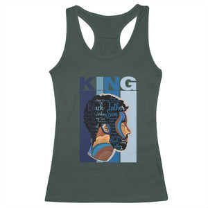 African American Dad Racerback Tank Top Black History King Melanin Father Pride TS09 Dark Forest Green Print Your Wear