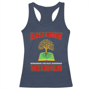 Black History Month Racerback Tank Top Honoring The Past Inspiring The Future TS09 Navy Print Your Wear