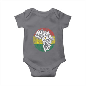 Black Pride Baby Onesie One Month Can't Hold Our History TS09 Charcoal Print Your Wear