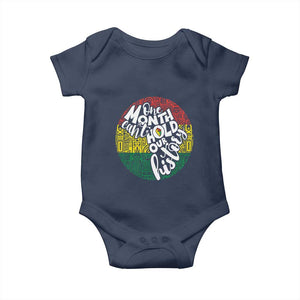 Black Pride Baby Onesie One Month Can't Hold Our History TS09 Navy Print Your Wear