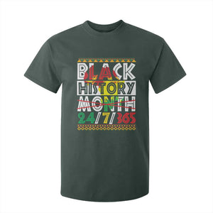 Black History T Shirt For Kid 24/7/365 Pride African American TS09 Dark Forest Green Print Your Wear