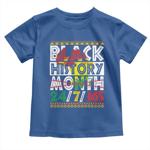 Black History Toddler T Shirt 24/7/365 Pride African American TS09 Royal Blue Print Your Wear