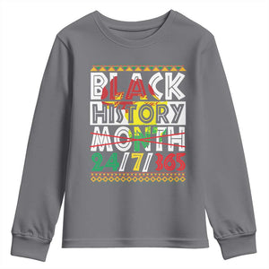 Black History Youth Sweatshirt 24/7/365 Pride African American TS09 Charcoal Print Your Wear
