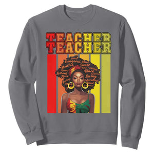 Black History Month Sweatshirt Teacher Women African Americans School Educate TS09 Charcoal Printyourwear