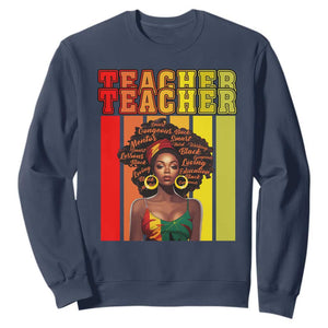 Black History Month Sweatshirt Teacher Women African Americans School Educate TS09 Navy Printyourwear