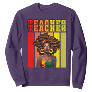 Black History Month Sweatshirt Teacher Women African Americans School Educate TS09 Purple Printyourwear