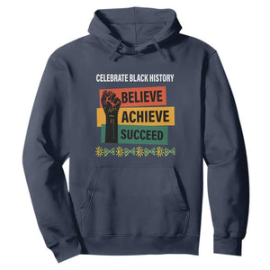 Black History Month Hoodie Believe Achieve Succeed African Americans TS09 Navy Printyourwear