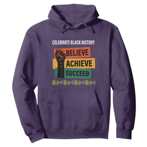 Black History Month Hoodie Believe Achieve Succeed African Americans TS09 Purple Printyourwear