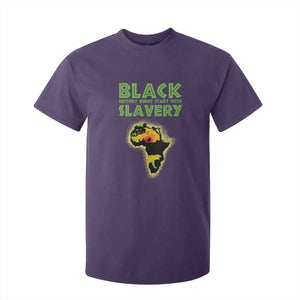Black Freedom T Shirt For Kid Black History Didn't Start With Slavery African TS09 Purple Print Your Wear