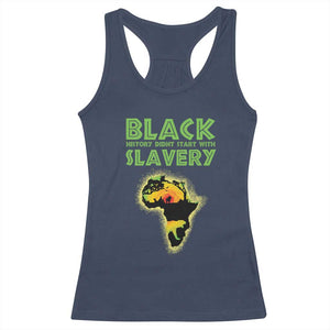 Black Freedom Racerback Tank Top Black History Didn't Start With Slavery African TS09 Navy Print Your Wear