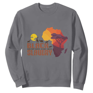 Black History Didn't Start With Slavery Sweatshirt TS09 Charcoal Printyourwear