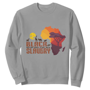 Black History Didn't Start With Slavery Sweatshirt TS09 Sport Gray Printyourwear