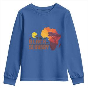 Black Pride Youth Sweatshirt Black History Didn't Start With Slavery African TS09 Royal Blue Print Your Wear