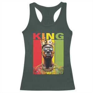 African American Dad Racerback Tank Top Black History King Father Melanin TS09 Dark Forest Green Print Your Wear