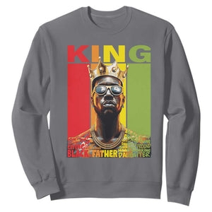 Black History King Father Melanin African American Dad Sweatshirt TS09 Charcoal Printyourwear