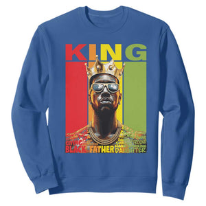 Black History King Father Melanin African American Dad Sweatshirt TS09 Royal Blue Printyourwear