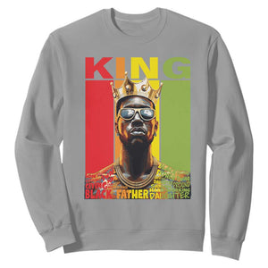 Black History King Father Melanin African American Dad Sweatshirt TS09 Sport Gray Printyourwear