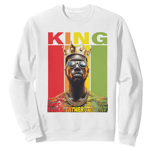 Black History King Father Melanin African American Dad Sweatshirt TS09 White Printyourwear