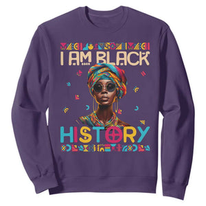 I Am Black History African American Women Pretty Sweatshirt TS09 Purple Printyourwear
