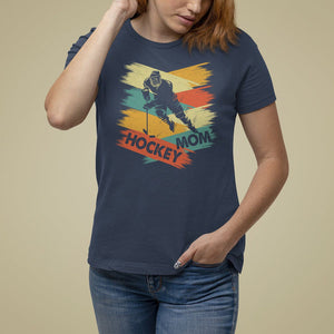 Hockey Mom T Shirt For Women Mother's Day Mama Of Hockey Player TS09 Navy Printyourwear
