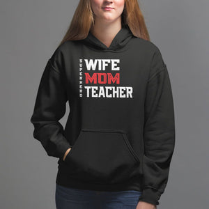 Mother's Day Hoodie Wife Mom Teacher Superhero TS09 Black Printyourwear