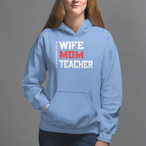 Mother's Day Hoodie Wife Mom Teacher Superhero TS09 Carolina Blue Printyourwear