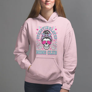 Mother's Day Hoodie Overstimulated Moms Club Funny Skeleton TS09 Light Pink Printyourwear