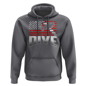 Scuba Diving Hoodie Diver Ocean American Flag TS09 Charcoal Print Your Wear