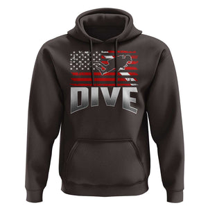 Scuba Diving Hoodie Diver Ocean American Flag TS09 Dark Chocolate Print Your Wear