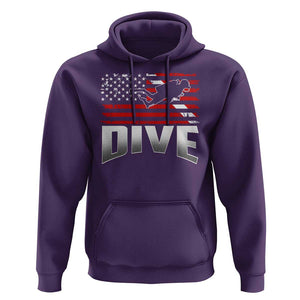 Scuba Diving Hoodie Diver Ocean American Flag TS09 Purple Print Your Wear