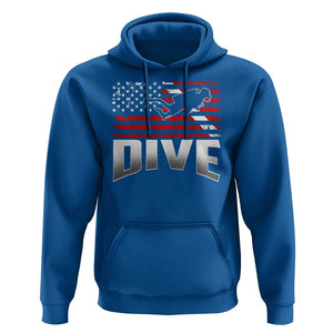Scuba Diving Hoodie Diver Ocean American Flag TS09 Royal Blue Print Your Wear