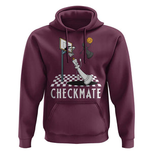 Funny Checkmate Chess Basketball Player Hoodie TS09 Maroon Print Your Wear