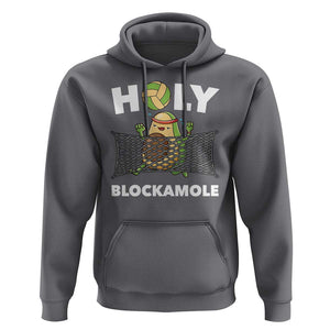 Funny Volleyball Hoodie Holy Blockamole Cute Avocado TS09 Charcoal Print Your Wear