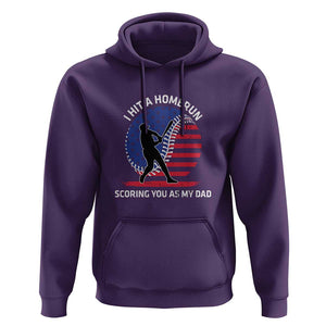 Funny Baseball Hoodie I Hit A Homerun Scoring You As My Dad TS09 Purple Print Your Wear