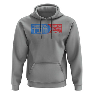 Tampon Tim Hoodie Stops The Red Wave Harris Walz 2024 TS09 Sport Gray Print Your Wear