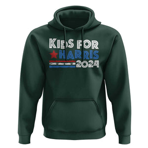 Kids For Harris Hoodie Kamala Support US President 2024 TS09 Dark Forest Green Print Your Wear