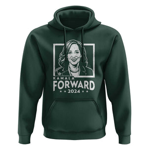 Kamala Forward 2024 Hoodie Harris Support Madam President TS09 Dark Forest Green Print Your Wear