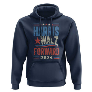 Harris Walz 2024 Forward Hoodie Kamala Tim Waltz US President Election TS09 Navy Print Your Wear