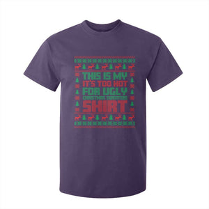 Funny Christmas T Shirt For Kid Too Hot For Ugly Sweaters TS09 Purple Print Your Wear