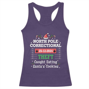 Funny Christmas Family Matching Racerback Tank Top North Pole Correctional Theft TS09 Purple Print Your Wear