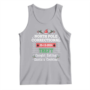 Funny Christmas Family Matching Tank Top North Pole Correctional Theft TS09 Athletic Heather Print Your Wear