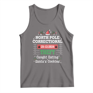 Funny Christmas Family Matching Tank Top North Pole Correctional Theft TS09 Deep Heather Print Your Wear