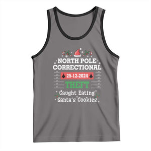 Funny Christmas Family Matching Tank Top North Pole Correctional Theft TS09 Deep Heather Black Print Your Wear