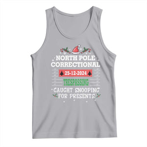 Funny Christmas Family Matching Tank Top North Pole Correctional Trespassing TS09 Athletic Heather Print Your Wear