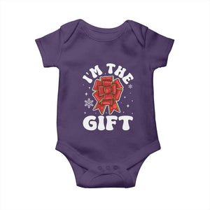 Funny Christmas Present Costume Baby Onesie I Am The Gift TS09 Purple Print Your Wear