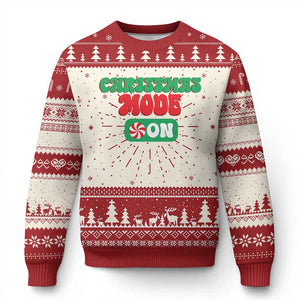 Funny Christmas Mode On Ugly Christmas Sweater TS09 Red Print Your Wear