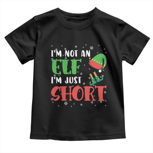 Funny Christmas Baby Shirt Im Not An Elf Just Short TS09 Black Print Your Wear