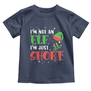 Funny Christmas Baby Shirt Im Not An Elf Just Short TS09 Navy Print Your Wear